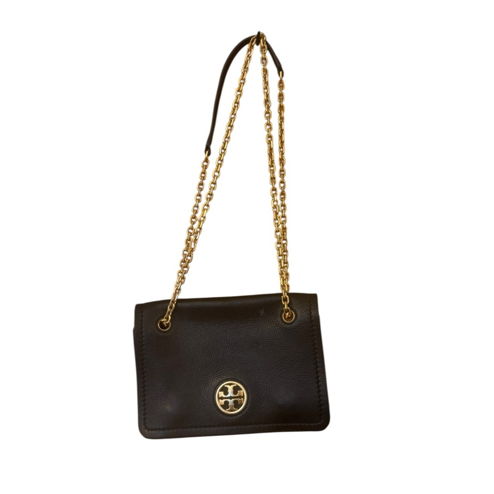 Tory Burch Black Leather Crossbody Bag – Gold Hardware